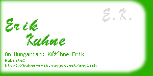erik kuhne business card